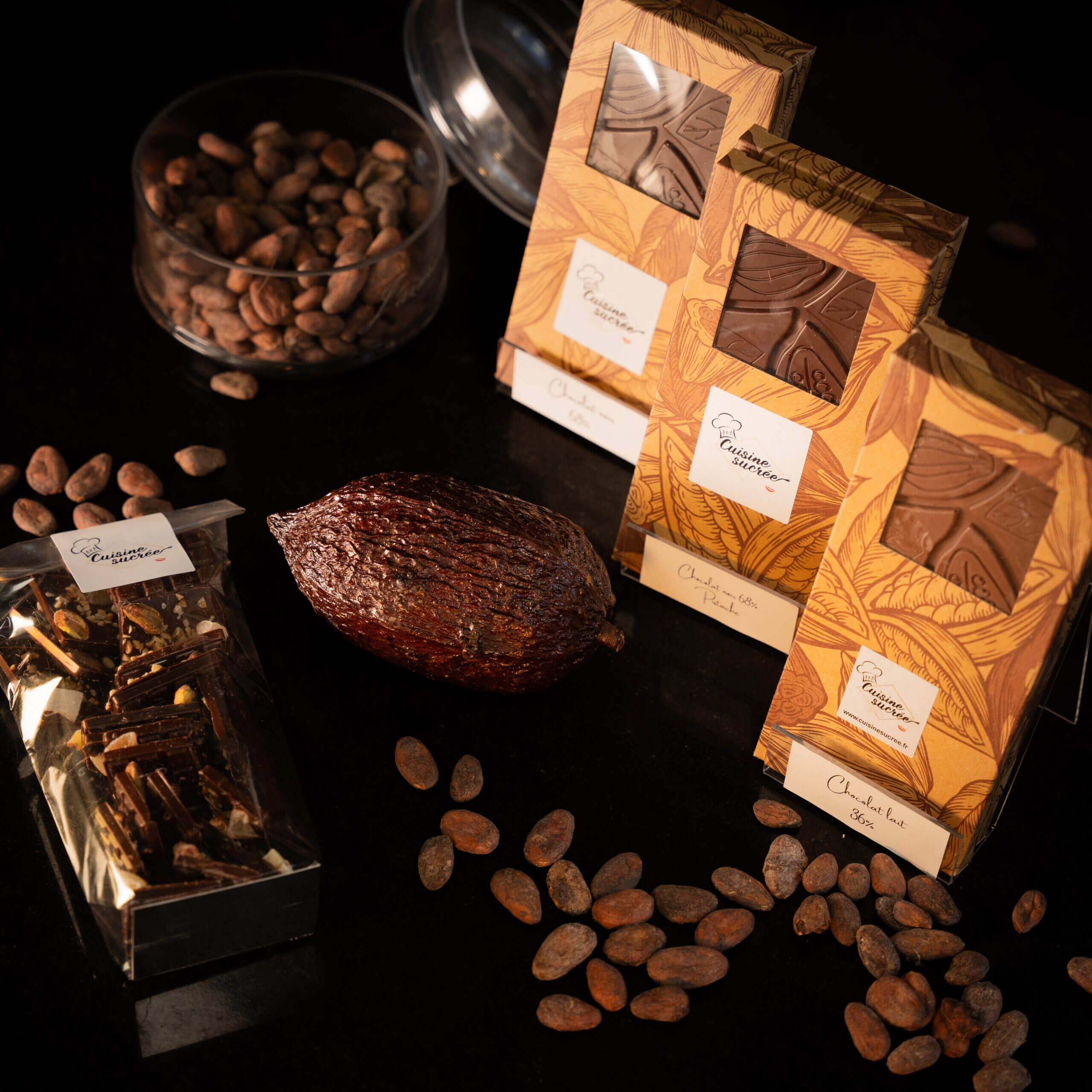 Tablettes de chocolat artisanales