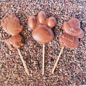 Sucette Chocolat – Chocolat Noir, Lait ou Blanc – Fabrication artisanale