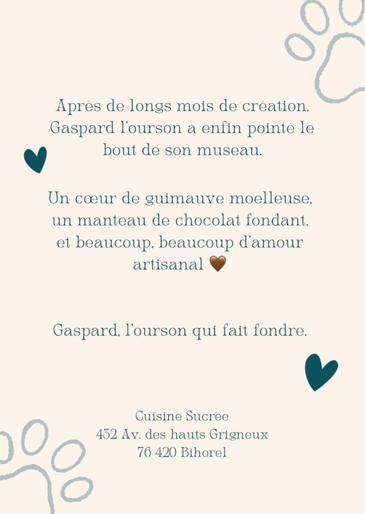 Faire-part Gaspard l'ourson 1