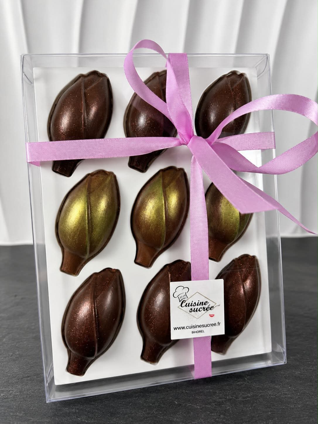 Ecrin 9 tulipes en chocolat